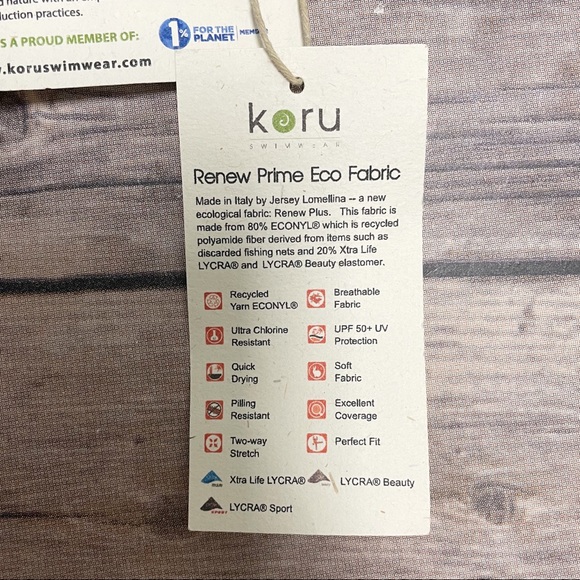 Koru Swimwear Tan Nude White Bandeau Bikini Top NWT Medium No Padding Swirl Bow - Picture 10 of 12